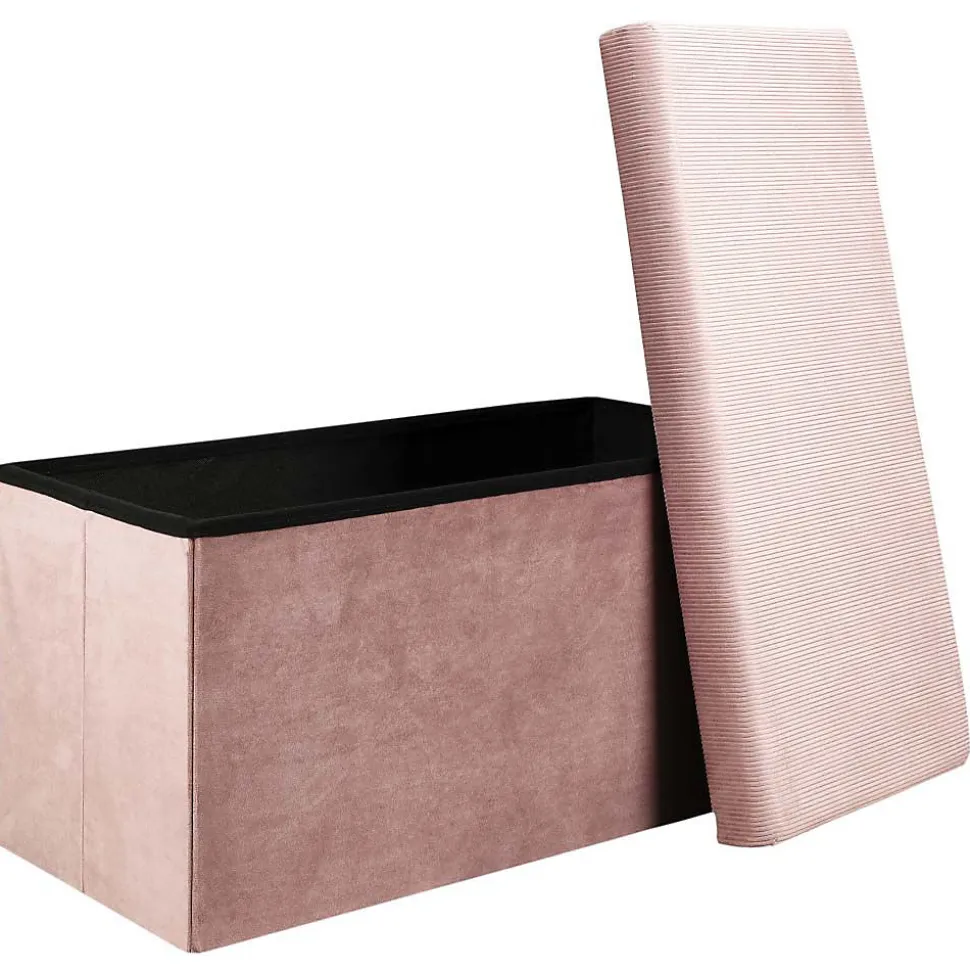 Banc coffre de rangement velours côtelé Giullia