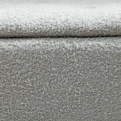 Banc coffre de rangement surface effet cachemire pieds bois gris