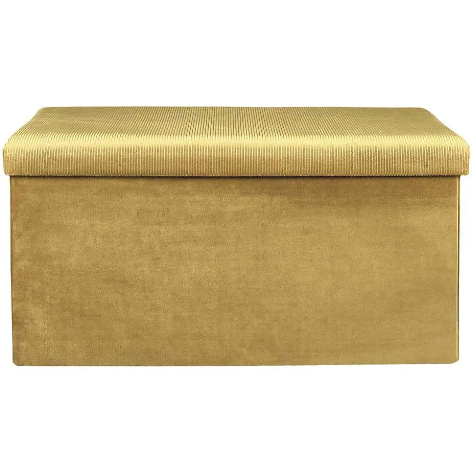 Banc coffre de rangement velours côtelé Giullia