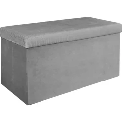 Banc coffre de rangement velours côtelé Giullia