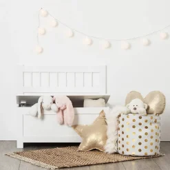 Banc coffre enfant blanc en bois - Atmosphera