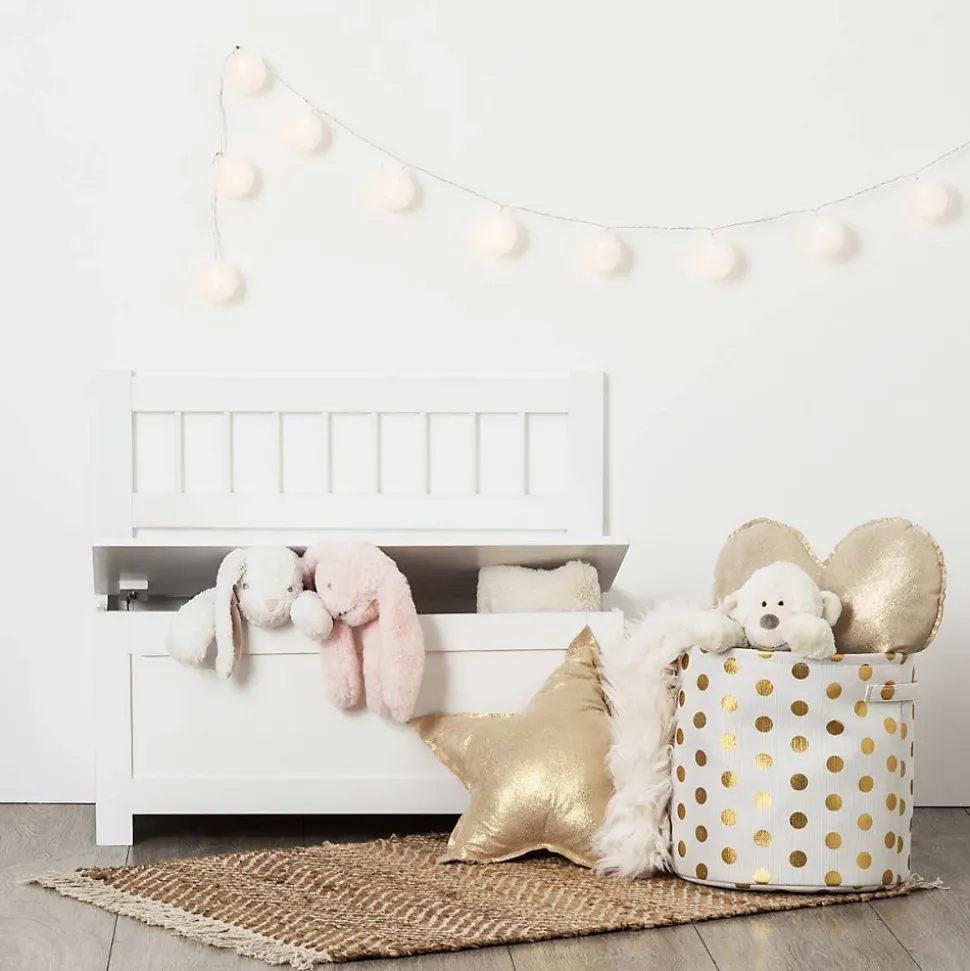 Banc coffre enfant blanc en bois - Atmosphera
