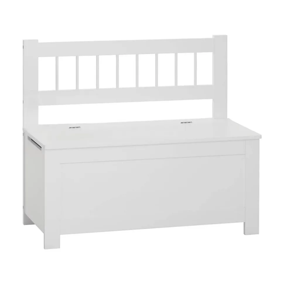 Banc coffre enfant blanc en bois - Atmosphera
