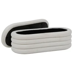 Banc coffre Giulia blanc 110x46cm - Atmosphera
