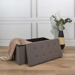 Banc coffre pliable Eleonor 76 x 38 x 38 Type: Banc et banquette