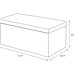 Banc coffre pliable Eleonor 76 x 38 x 38 Type: Banc et banquette