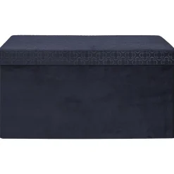 Banc coffre pliable en velours Rétro