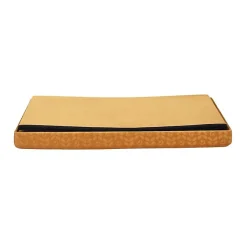 Banc coffre pliable en velours Rétro Moutarde