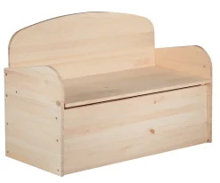 Banc coffre pour enfant en pin massif 62x90x38 cm