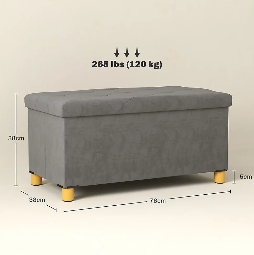 Banc coffre style Chesterfield effet capitonné dim. 76L x 38l x 38H cm piètement bois velours vieux rose
