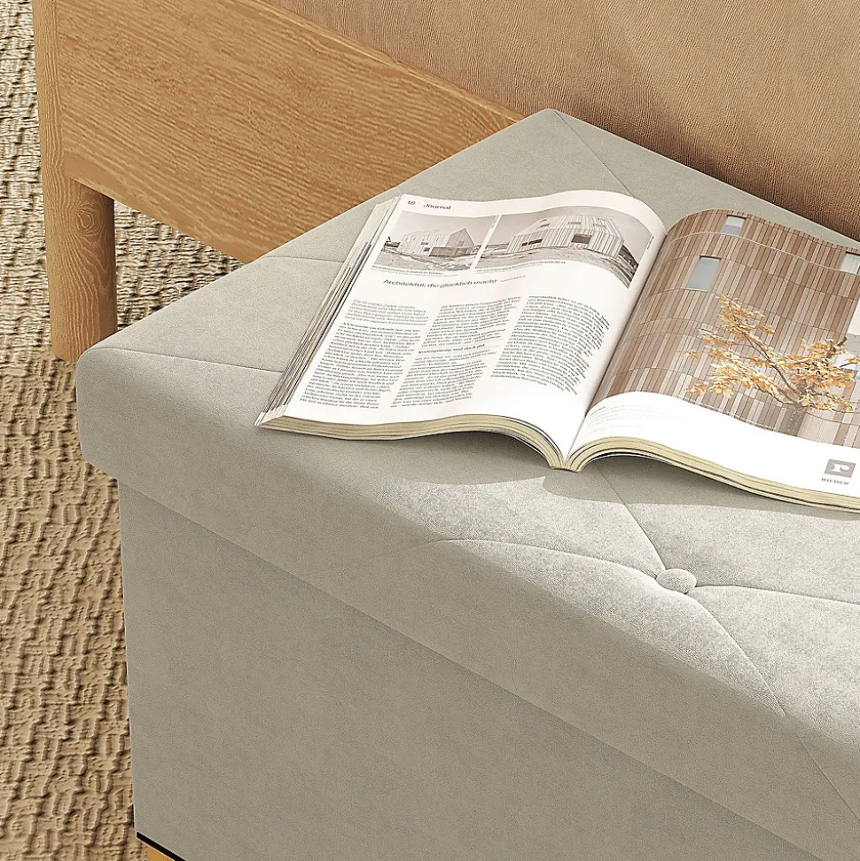 Banc coffre style Chesterfield effet capitonné dim. 76L x 38l x 38H cm piètement bois velours vieux rose