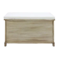 Banc Commode Beige 6 Tiroirs Assise Rembourrée 49x77,5x35