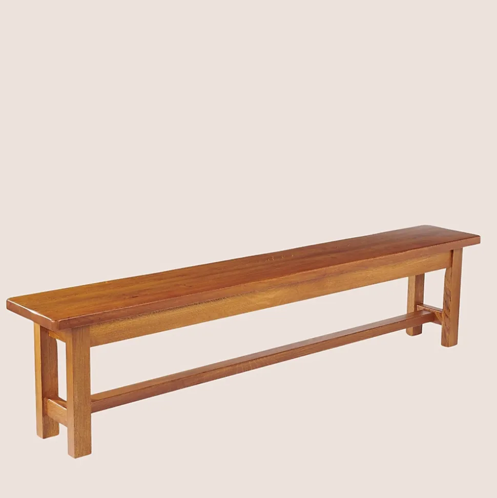 Banc de ferme 4 places en bois de chêne massif L195 - LA BRESSE