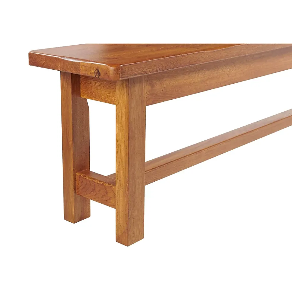 Banc de ferme 4 places en bois de chêne massif L195 - LA BRESSE