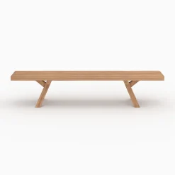 Banc de jardin en bois de teck 4 personnes - Soraya