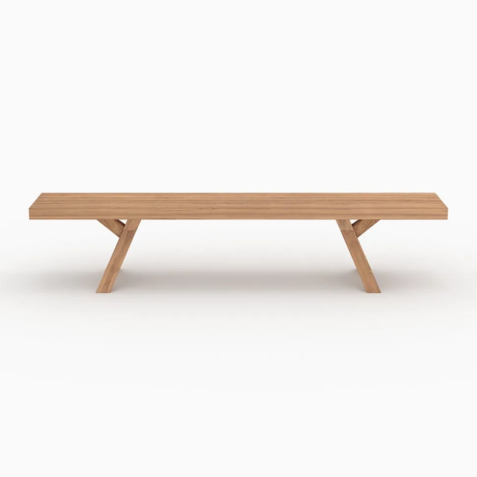 Banc de jardin en bois de teck 4 personnes - Soraya