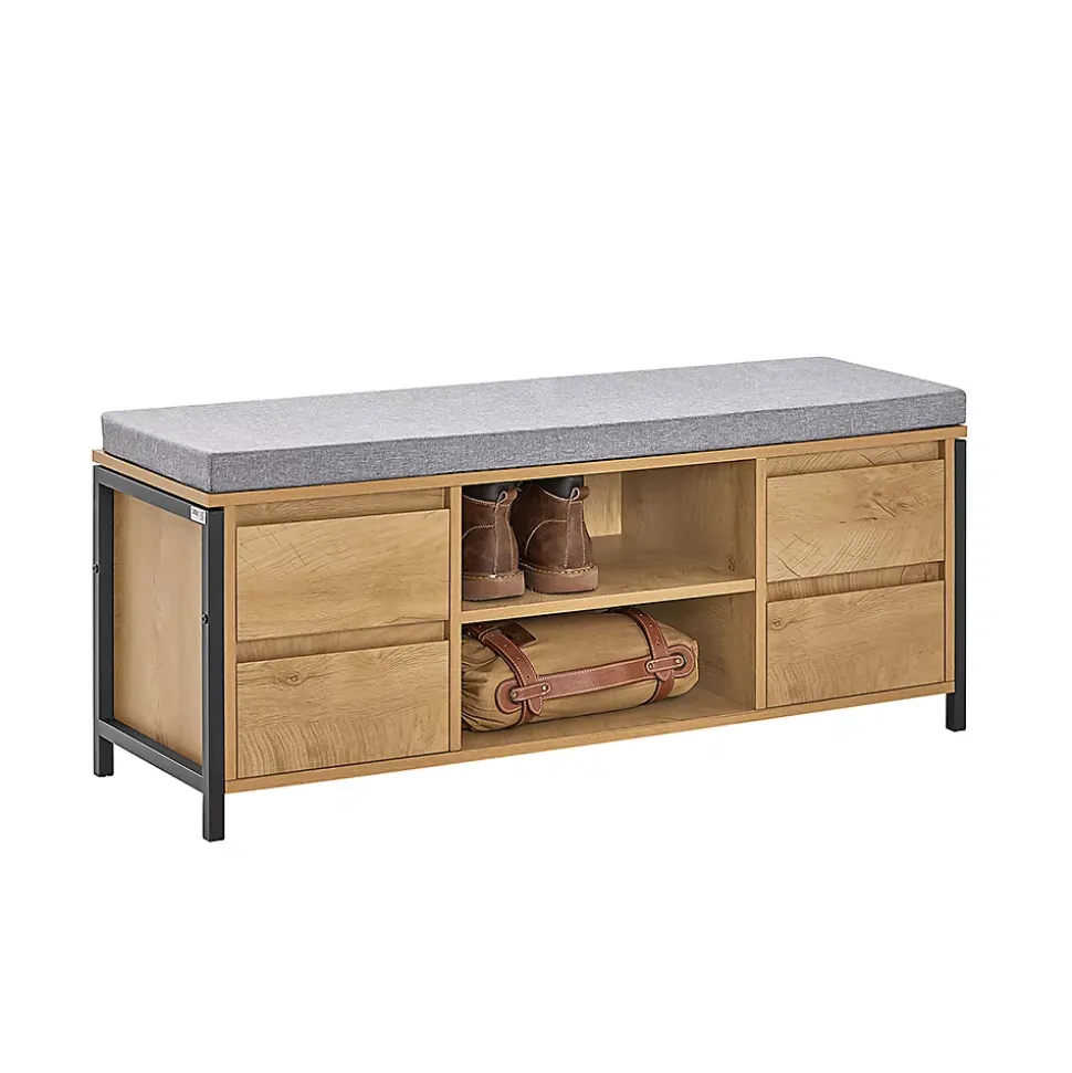 Banc de Rangement à Chaussure avec Siège, Coussin et Tiroirs, FSR149-N, SoBuy