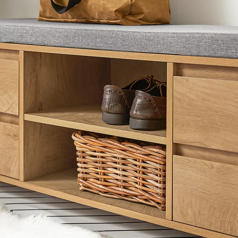 Banc de Rangement à Chaussure avec Siège, Coussin et Tiroirs, FSR149-N, SoBuy