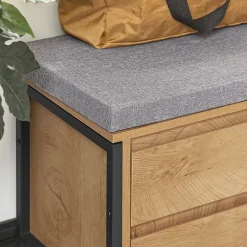 Banc de Rangement à Chaussure avec Siège, Coussin et Tiroirs, FSR149-N, SoBuy