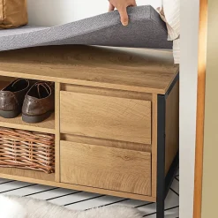 Banc de Rangement à Chaussure avec Siège, Coussin et Tiroirs, FSR149-N, SoBuy