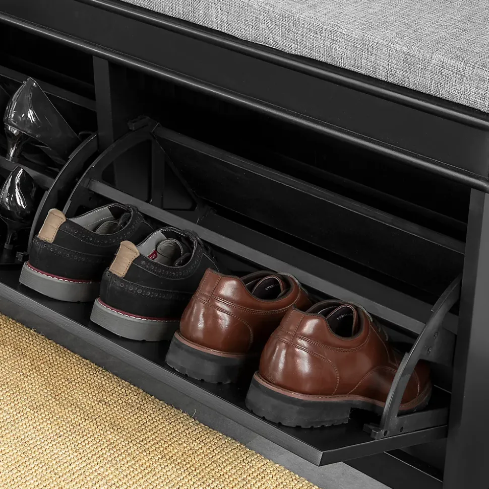 Banc de Rangement à Chaussures 2 Portes Abattants, FSR64-Sch, SoBuy