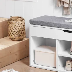 Banc de Rangement à Chaussures Bottes avec Coussin Rembourré, FSR45-HG, SoBuy