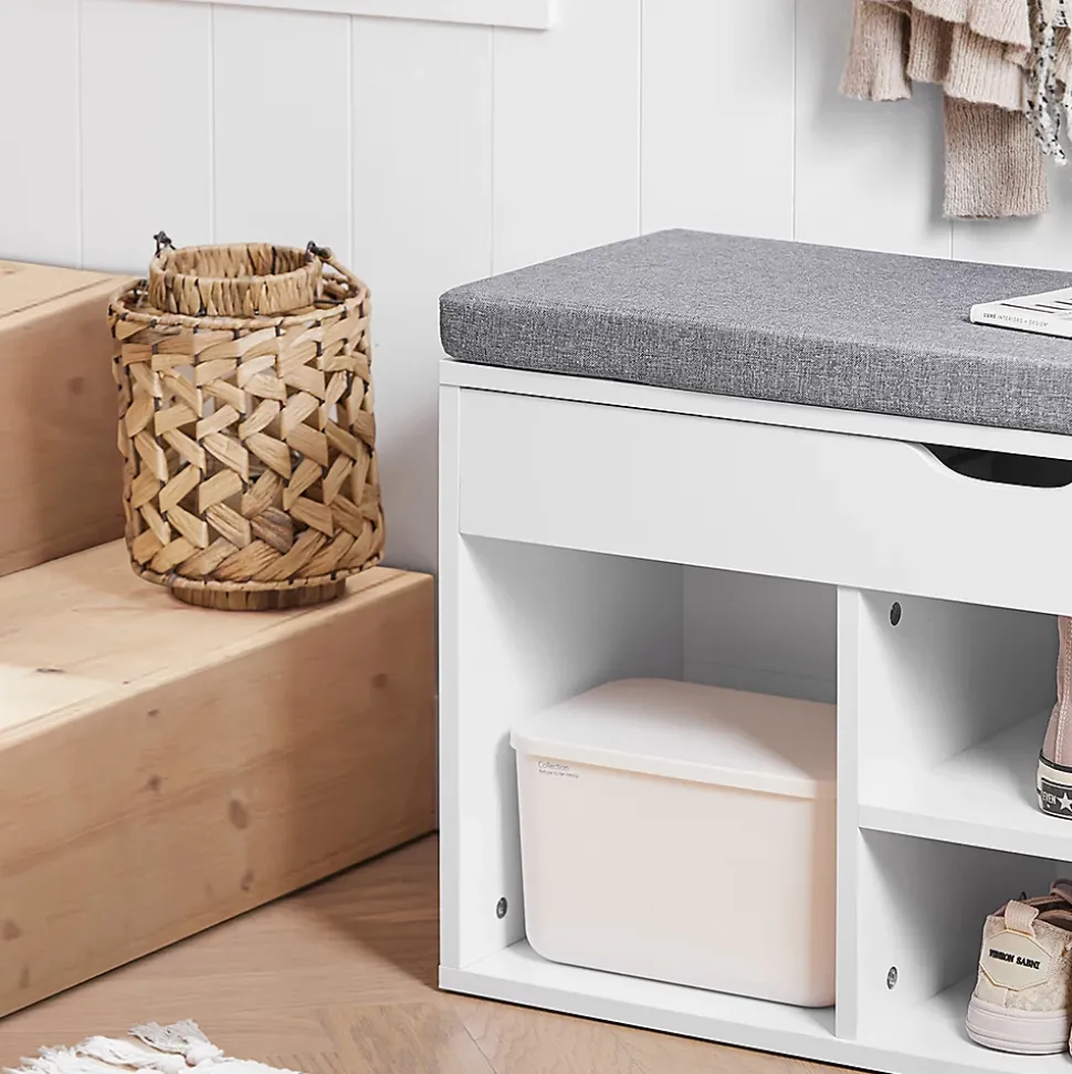 Banc de Rangement à Chaussures Bottes avec Coussin Rembourré, FSR45-HG, SoBuy