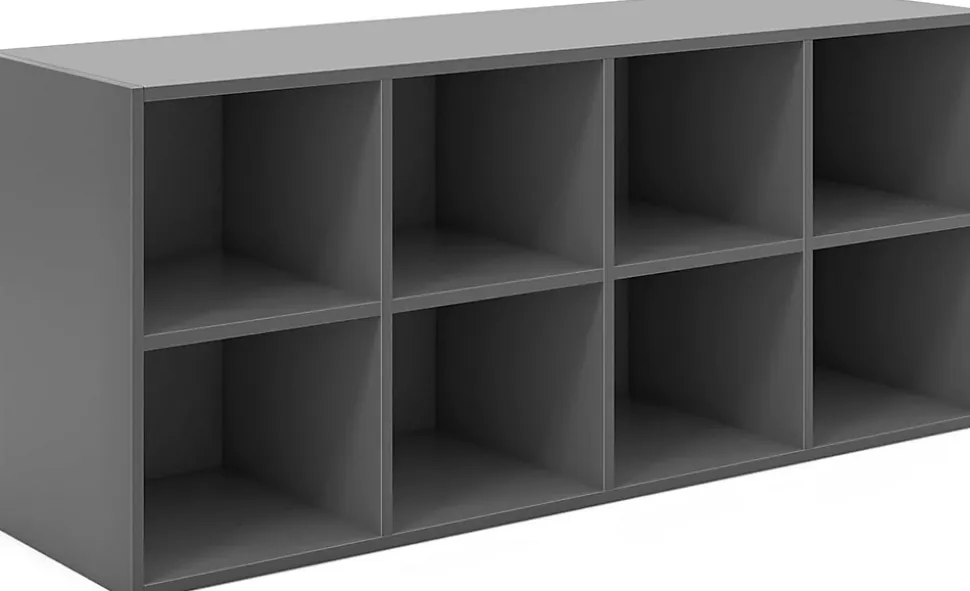 Banc de Rangement à Chaussures 8 Cases Banc Entrée à 3 Niveaux Organisateur de Chaussures Gris