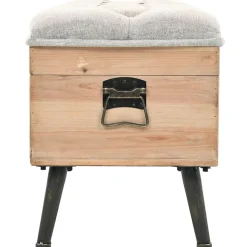 Banc de rangement 110 cm Bois de sapin massif vidaXL