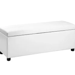 Banc de rangement Bukit 118 x 37 x 43 cm blanc en.casa
