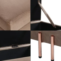 Banc de rangement Dals 118 x 40 x 42 cm marron en.casa