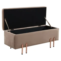 Banc de rangement Dals 100 x 40 x 42 cm marron en.casa