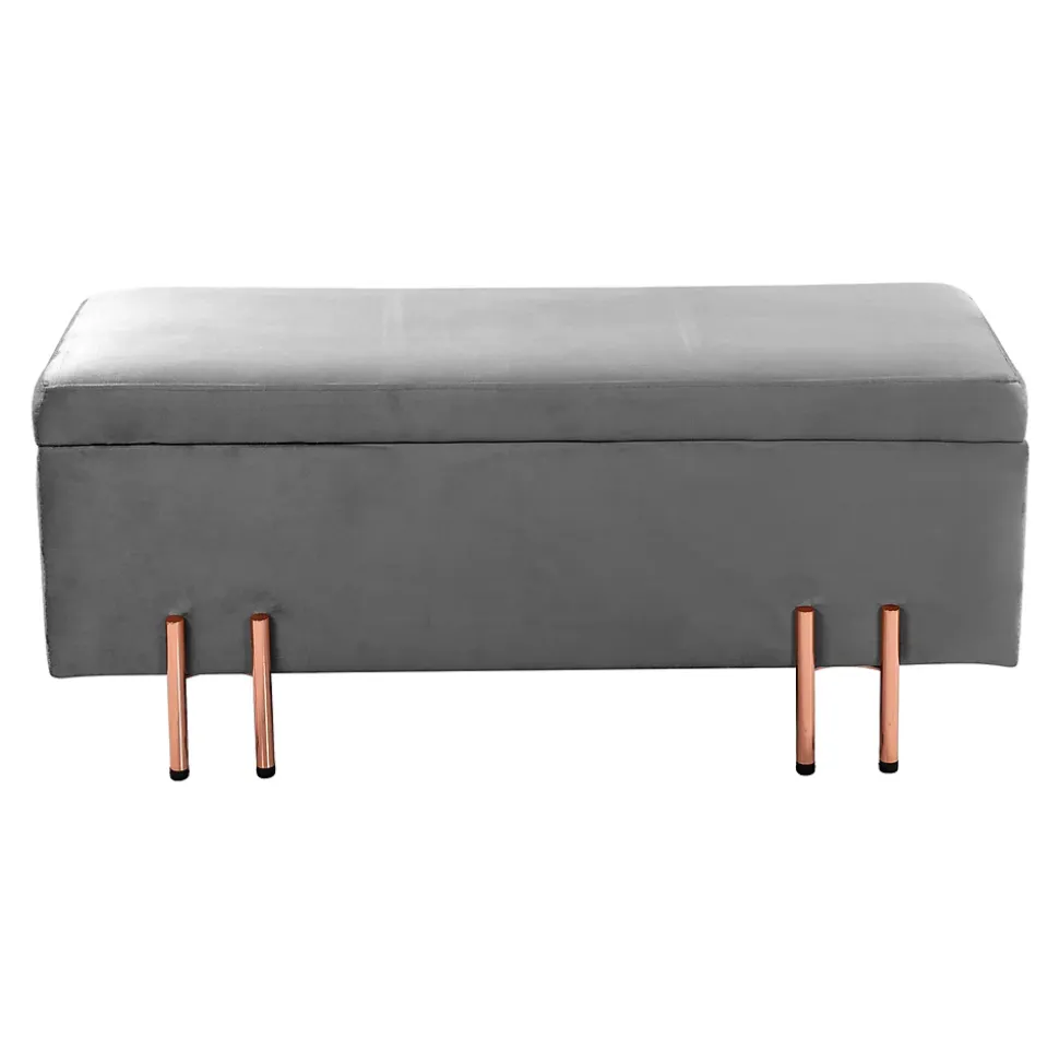 Banc de rangement Dals 118 x 40 x 42 cm gris en.casa