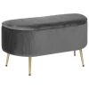 Banc de rangement en velours SOLARO