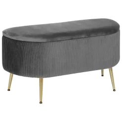 Banc de rangement en velours SOLARO