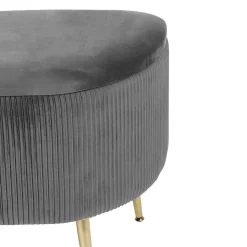 Banc de rangement en velours SOLARO