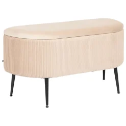 Banc de rangement en velours SOLARO