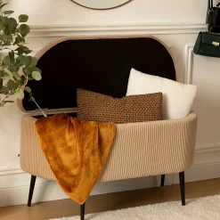 Banc de rangement en velours SOLARO