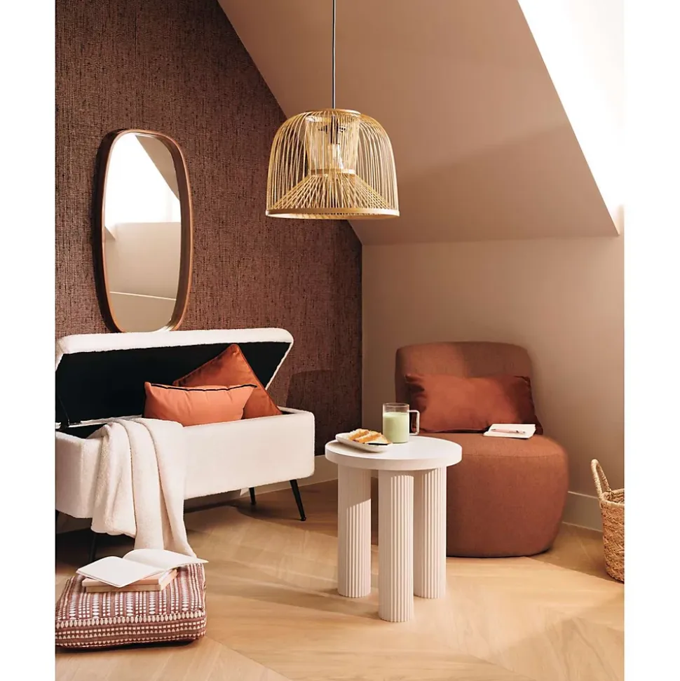 Banc de rangement en velours AURORA