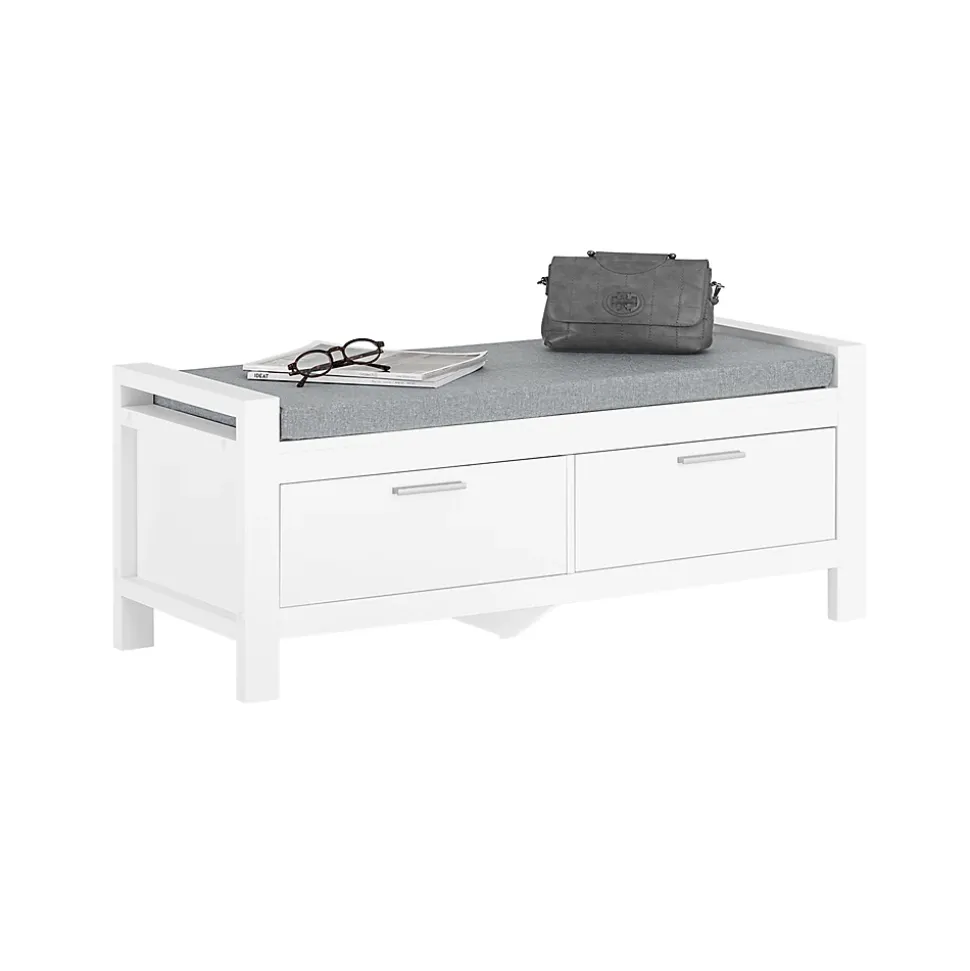 Banc de Rangement Meuble d'Entrée 2 Tiroirs, FSR74-W, SoBuy