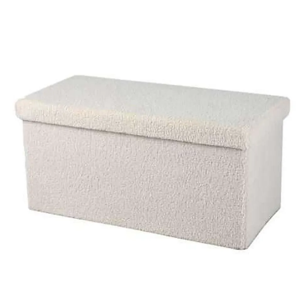 Banc de rangement pliable Kube revêtement bouclette