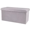 Banc de rangement pliable Kube en velours