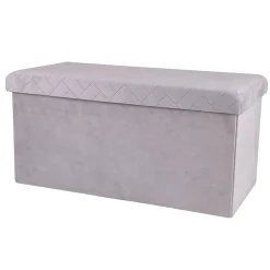 Banc de rangement pliable Kube en velours
