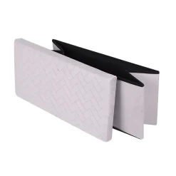 Banc de rangement pliable Kube en velours