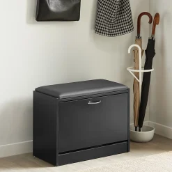 Banc de rangement pour chaussures 1 porte abattant, FSR16-SCH, SoBuy