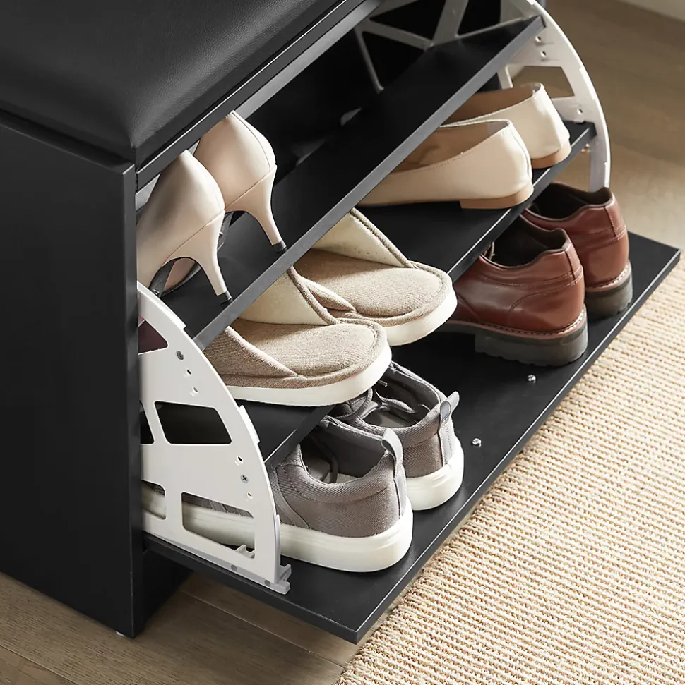 Banc de rangement pour chaussures 1 porte abattant, FSR16-SCH, SoBuy
