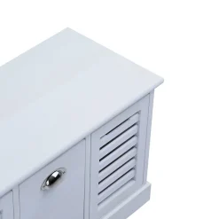 Banc de rangement TRIENT, 3 caisses, blanc