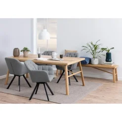 Banc de salle à manger en chêne de style scandinave L200 - WALY