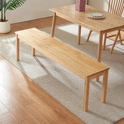 Banc de salle à manger Trerunulu 160 x 35 x 45 cm naturel en.casa