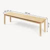 Banc de salle à manger Trerunulu 140 x 35 x 45 cm naturel en.casa